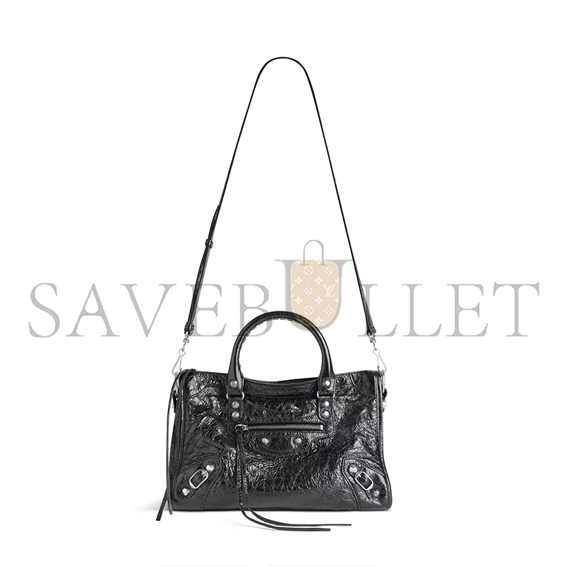 BALENCIAGA LE CITY SMALL BAG IN BLACK 8114422AA9S1000 (29.9*19.1*9.9cm)